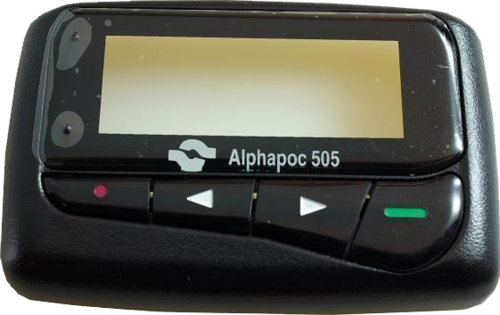 Alphapoc 505/505R Frontseite mit Displayscheibe